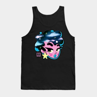 Galaxy hair girl Tank Top